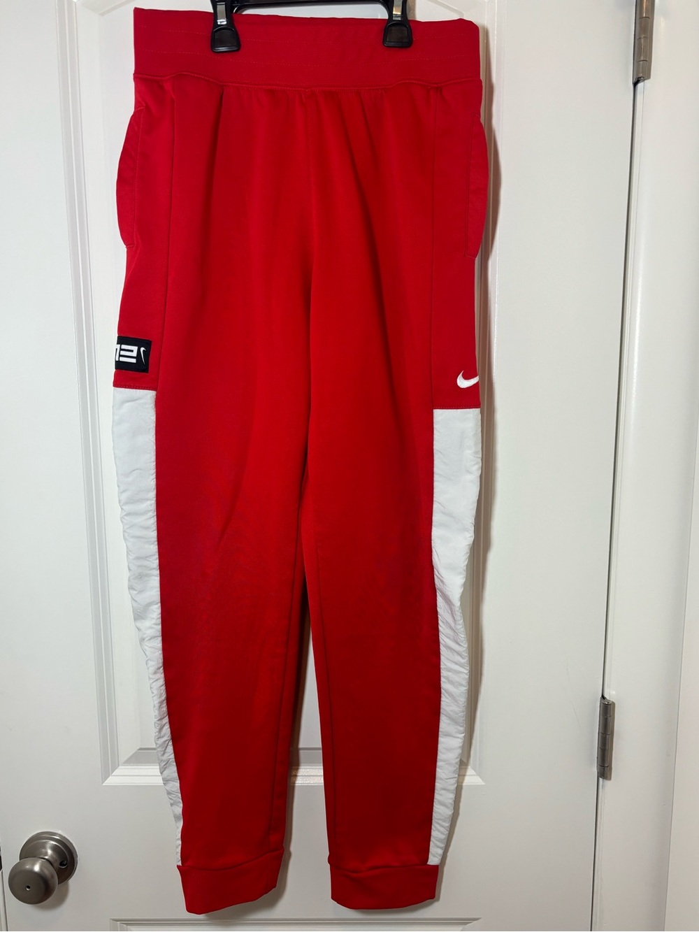 Nike Elite Track Pants Youth XL Red White Athletic Joggers Boys